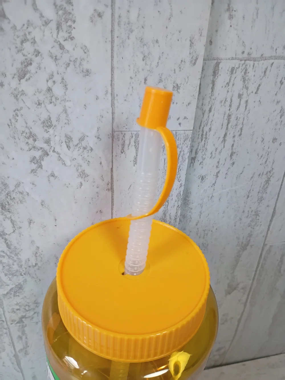 Vintage Garfield Water Bottle Think Big Drink Big Straw KMART Exclusive
